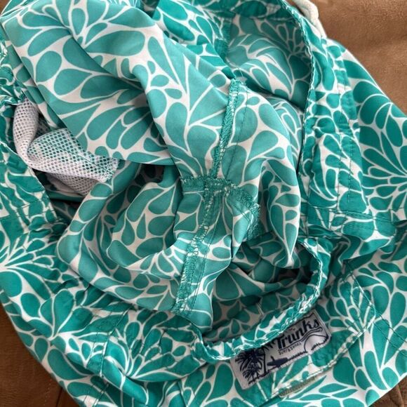 Trunks Surf & Swim Mens Swim Trunks Board Shorts Green $54 Size 30 - Picture 8 of 8